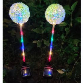 Solar Garden Simulation Dandelion Onion Ball Ground Lamp (Option: Double Pack-Single Head 6LED)