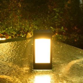 European Style Column Head Lamp Outdoor Villa Courtyard Wall Lamp Solar Wall Lamp (Option: Medium warm light)