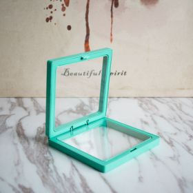 Anti-oxidation PE Film Jewelry Storage Box Color Film Suspension Box (Option: Tiffany Blue-7 √ó 7 √ó 2cm)