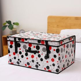 Fabric Foldable Storage Storage Box Toy Clothes Storage Bag (Option: Black red circle-30L)