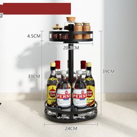 Kitchen Shelves Rotating Seasoning Rack Countertop Seasoning (Option: Twotier circular spice rack)