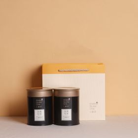 Tin Can Sealed Tea Packing Box (Option: Black-S 2pcs with bag)