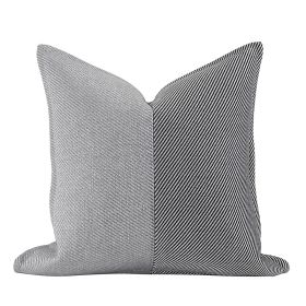 Silver Slim Spliced Cushion Simple And Luxury Sofa Square (Option: Silver grey-Pillow-45x45cm)