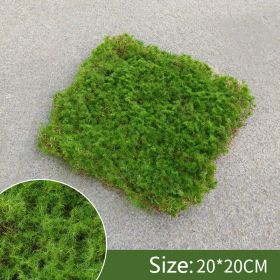 Moss Skin Piece Moss Flocking Ornament Soft Decoration Landscaping Rockery Turf Grass (Option: 20x20cm)