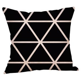 Linen Pillow Case Home Fabric Geometric Abstract (Option: 12 Style-45x45cm)