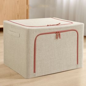 Oxford Fabric Clothes Storage Box Underwear Foldable Organizer Household Laundry Finishing Wardrobe Toy Storage Cabinet (Option: Khaki-40x30x20cm)