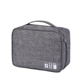 Manufacturer Data Cable Storage Bag Mobile Hard Disk Protective Cover (Color: Grey)