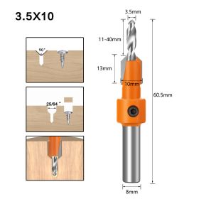 Alloy Head Screw Step Drill Wood Self-tapping Screw Installation (Option: 35mmX10mm-8-65)