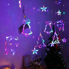 LED Fairy String Window Curtain Lights Star Christmas Xmas Party Home Indoor (Option: Type two)