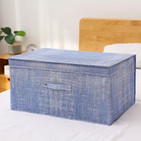 Fabric Foldable Storage Storage Box Toy Clothes Storage Bag (Option: Blue-30L)