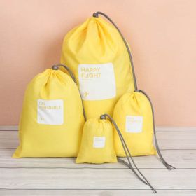 Travel Waterproof Storage Bundle 4 Piece Lucky Bag (Color: Yellow)