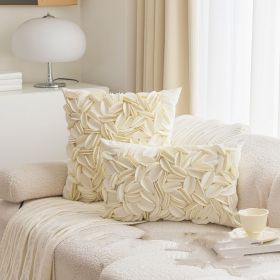 Ins Style Handmade Decorative Pillowcase Cover (Option: White-30x50cm)