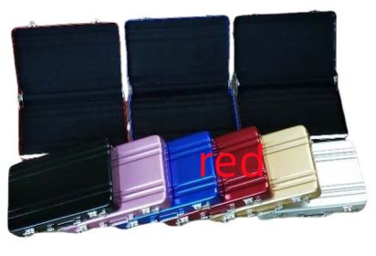 Fashion Personality Metal Card Holder (Color: Red)