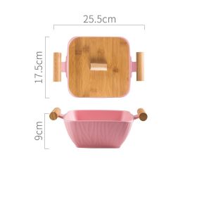 Creative Ceramic Bowl For Household Heat Resistance (Color: Pink)