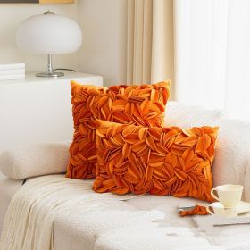 Ins Style Handmade Decorative Pillowcase Cover (Option: Orange-30x50cm)