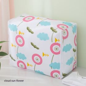 Home Clothes Organizer Dust-proof Seasonal Quilt Buggy Bag (Option: Clouds SUNFLOWER-Medium)