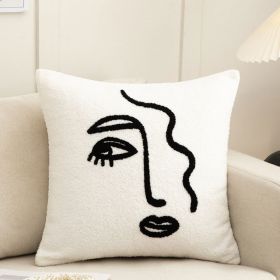 Towel Embroidery Light Luxury Living Room Sofa Pillowcase (Option: B-45x45cm)