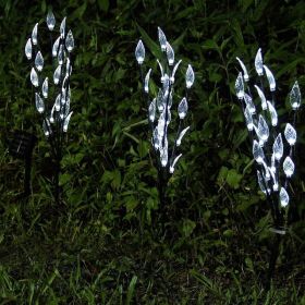 New Solar Leaf Branch Light Garden Lawn (Option: White light-3PCS)