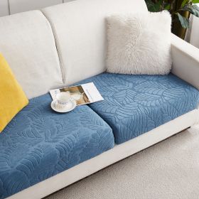 Knitted Elastic Sofa Cover Cushion All-season Universal (Option: Lake blue-S)