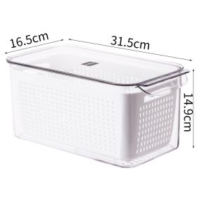 Large Capacity Sealed Food Storage Box With Lid (Option: 5.8L Single Cell white)