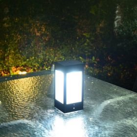 European Style Column Head Lamp Outdoor Villa Courtyard Wall Lamp Solar Wall Lamp (Option: Trumpet white light)