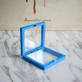 Anti-oxidation PE Film Jewelry Storage Box Color Film Suspension Box (Option: Blue-11 √ó 11 √ó 2cm)